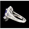 Image 3 : 2.75 ctw Tanzanite and Diamond Ring - 14KT White Gold
