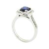 Image 4 : 1.68 ctw Oval Brilliant Blue Sapphire And Diamond Ring - 14KT White Gold