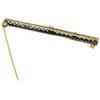 Image 5 : Antique Two Tone 14kt Gold Diamond & Synthetic Sapphire Open Filigree Bar Pin