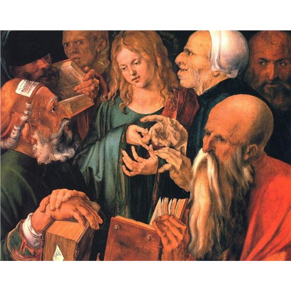 Albrecht Dï¿½rer- Christ Teaches the Learned Men
