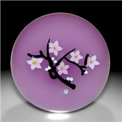 Baccarat 1987 Oriental Cherry Blossom Paperweight