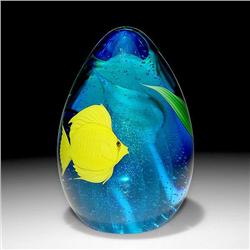 Orient & Flume Art Glass Fish Egg Paperweight