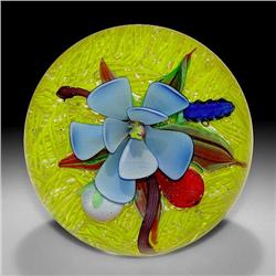 Chinese Blue Flower and Red Pear Paperweight