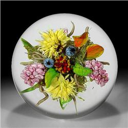 Paul Stankard 2005 Pink Lilac Bouquet Paperweight