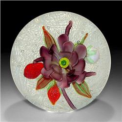 Chinese Lavender Blossom & Red Pears Paperweight
