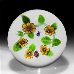 Jesse Taj Glass Spider Ladybug Paperweight
