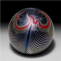 Correia 1982 Tiffany-Style Iridescent Paperweight