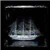 Image 1 : Image 3 Crystal Tall Ship Schooner Paperweight