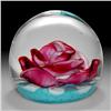 Image 1 : Italian Murano Pink Rose Millefiori Paperweight
