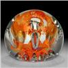 Image 1 : Orange Flowers Abstract Design Paperweight