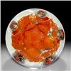 Image 2 : Orange Flowers Abstract Design Paperweight