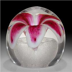 Possibly Blair Hardenberg Pink Flower Paperweight