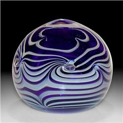 Williams 1982 Cobalt Abstract Design Paperweight