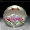 Image 1 : Chinese Pink Rose and Bees Paperweight