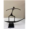 Image 2 : Large Impressive Surfer. Wrought Iron Sculpture-Approx 15" T x 16" W x 4" D