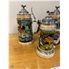 Image 2 : Three Vintage German Lidded Beer Steins in Excellent Condition