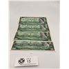 Image 1 : 4 Bank of Canada 1967 One Dollar Bank Notes in Great Shape