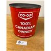 Image 2 : Vintage 10 Pound Co-op Grease Tin, Full