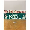 Image 2 : Vintage Smoke Kool Cigarette Tin Sign 26 x 11 Great Graphics