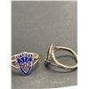 Image 2 : 3 Vintage Enamel + Sterling High School Rings. Including Kitsilano