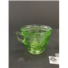 Image 3 : Nice Uranium Depression Glass Cream and Sugar Set