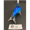 Image 2 : Vintage Hand Blown Murano Cased Art Glass Dolphin Approx 7" Long