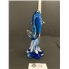 Image 2 : Vintage Murano Hand Blown Art Glass Sculpture Dolphin Riding Wave Excellent Condition 8.5" Tall