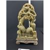 Image 2 : Antique Intricately Carved Soapstone Sculpture Pine Tree Cranes or Egrets Embodying Longevity and Pe