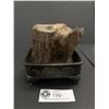 Image 1 : Antique Chinese Philosopher' Stone and Incense Burner Censer Measures 5'x5" . Large Petrified Wood M