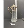 Image 2 : Vintage Cut Glass Carafe with SilverPlate Top