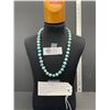 Image 1 : Cultured Freshwater Pearl Necklace with Sterling Silver Clasp. Pearls are a Beautiful Aqua Colour an