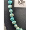 Image 2 : Cultured Freshwater Pearl Necklace with Sterling Silver Clasp. Pearls are a Beautiful Aqua Colour an