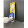 Image 2 : Vintage General Electric Light Bulb/ Socket Tin Sign Cool Graphics