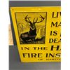 Image 2 : New Old Stock Hartford Fire Insurance Sign 19.5" x 11" Nice Graphics