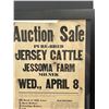 Image 2 : 17" x 21" Framed Vintage Auction Poster Farm Auction Milner BC