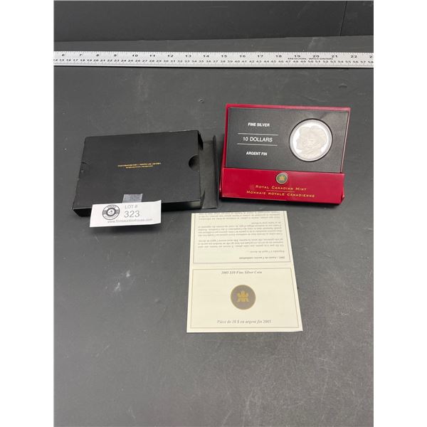 2005 $10 Fine Silver Coin Year of the Veteran in Original Box