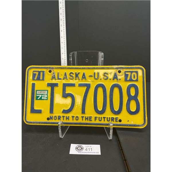 1970/71 Alaska License Plate