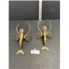 Image 2 : 2 Brass Lobsters 12" Long 7" Wide 4" Tall