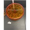 Image 2 : Nice Depression Glass Lot of Cake Dish and Candy Bowl