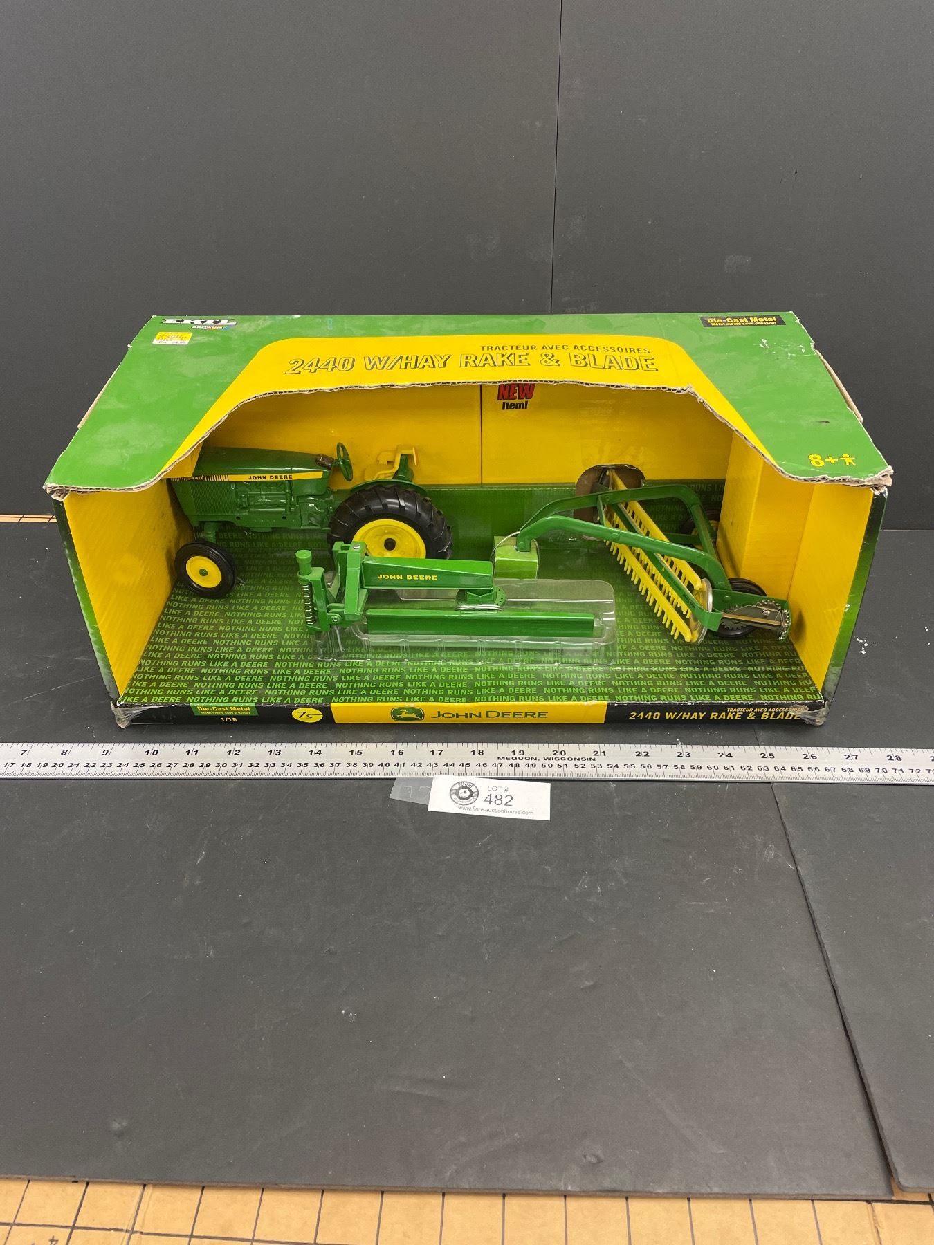 Ertl John Deere 2440 Tractor with Hay Rake and Blade BNIB