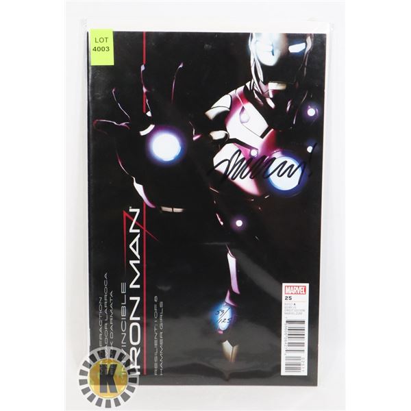 MARVEL INVINCIBLE IRONMAN #25 SIGNED WITH COA