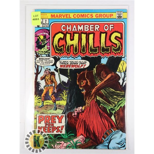 MARVEL COMICS CHAMBER OF CHILLS 7 NOV