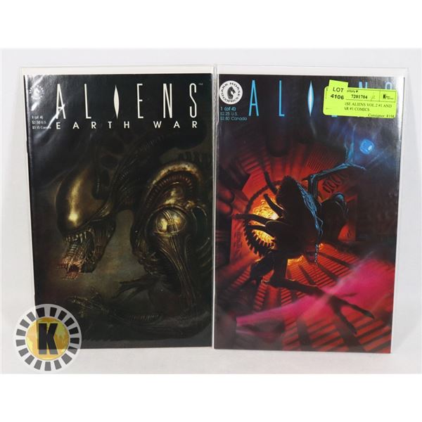 DARK HORSE ALIENS VOL.2 #1 AND EARTH WAR #1 COMICS