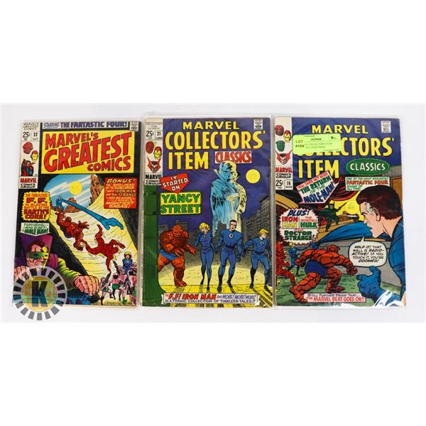 3-MARVEL COLLECTOR'S ITEM COMICS ALL FEATURING
