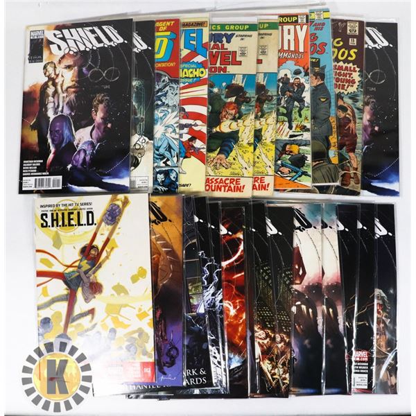 24 ISSUES OF SGT FURY, NICK FURY COMICS 24 ISSUES