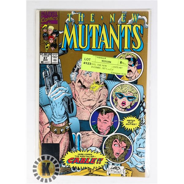 MARVEL THE NEW MUTANTS #87 GOLD COMIC, 1ST CABLE