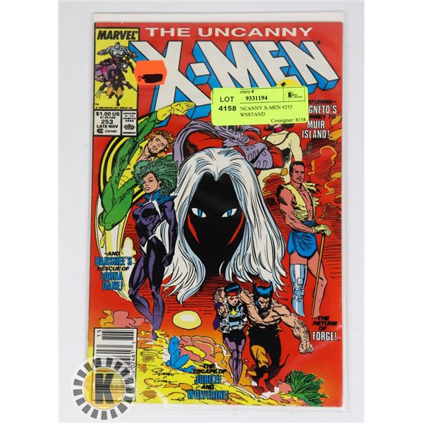 MARVEL UNCANNY X-MEN #253 COMIC, NEWSSTAND
