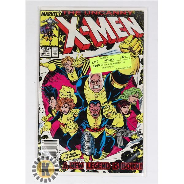 MARVEL UNCANNY X-MEN #254 COMIC, NEWSSTAND