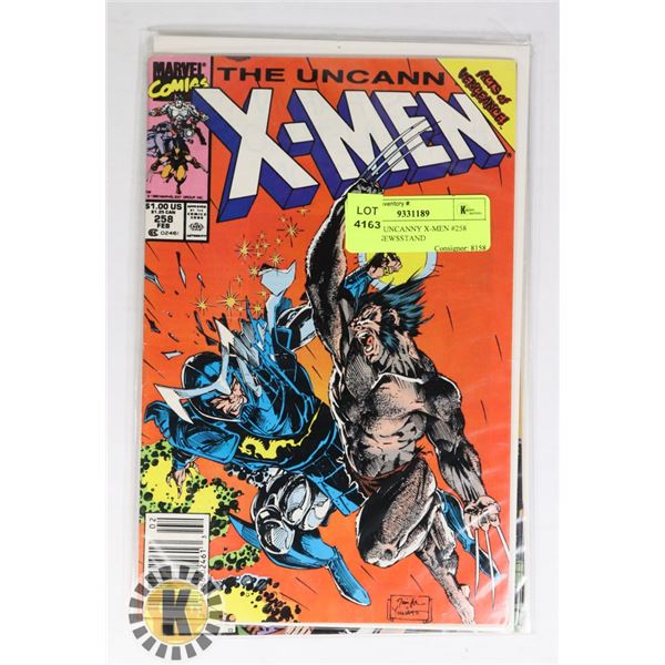 MARVEL UNCANNY X-MEN #258 COMIC, NEWSSTAND