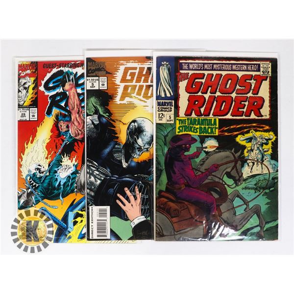 3 GHOST RIDER COMICS